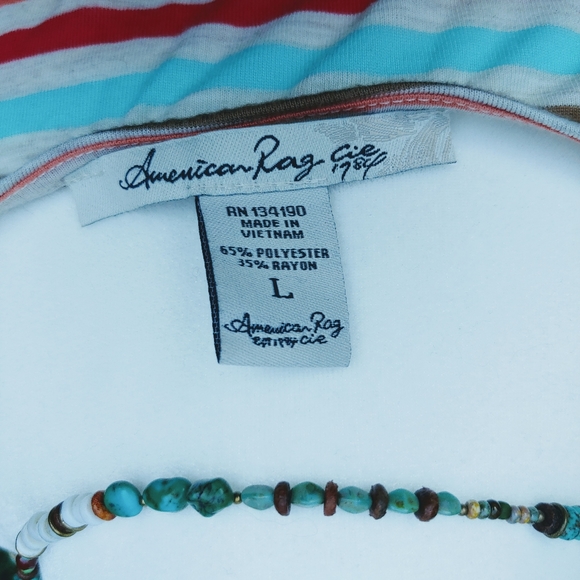 Rainbow Striped American Rag Top - Picture 7 of 7